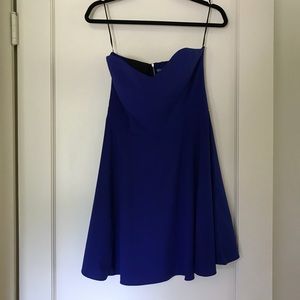Strapless Blue Dress